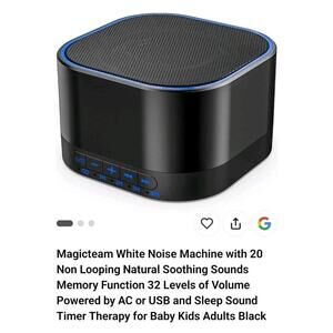 Magicteam Sound Machine White Noise Machine with 20 Non Looping Natural Sooth...
